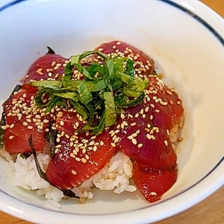 簡単！美味し～いまぐろの漬け丼